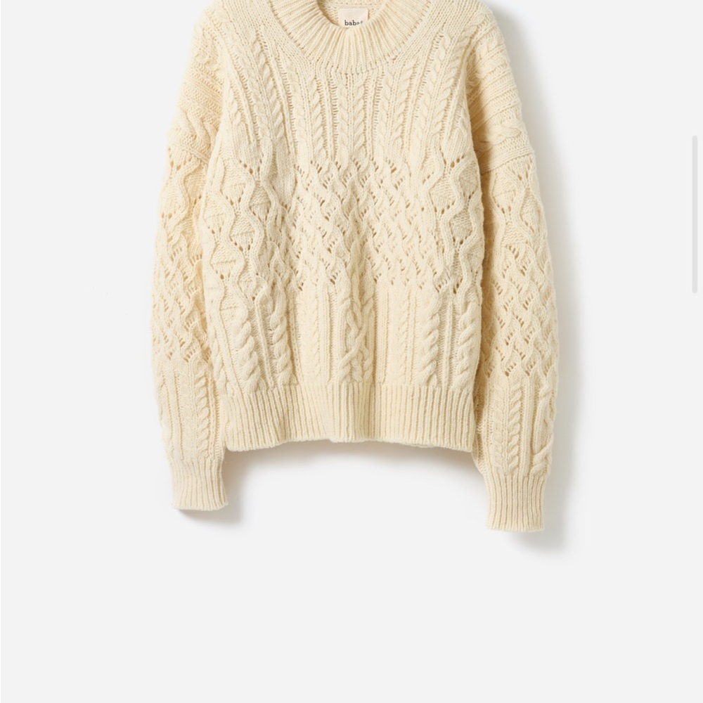 Babaa jumper No 53 Natural cable knit sweater